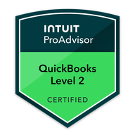 Intuit QuickBooks Certified ProAdvisor Level 2 badge
